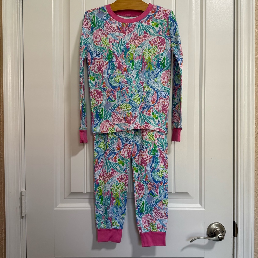 Lilly Pulitzer for Pottery Barn Girl’s Mermaid Cove Organic Cotton Pajama Set